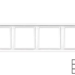 Keturvietis rėmelis LIREGUS MODERN, matinės baltos spalvos - Image 3