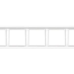 Keturvietis rėmelis LIREGUS MODERN, matinės baltos spalvos