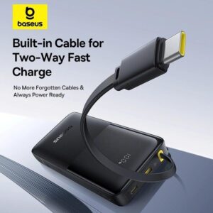 Nešiojamas įkroviklis Baseus Bipow 2, 10000 mAh, juoda - Image 3