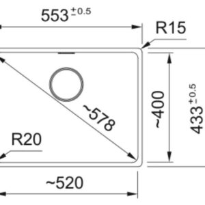 Plautuvė Franke Maris 125.0683.181, granitas, 520x433x200mm - Image 3