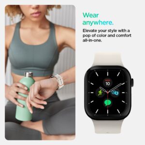 Smėlio spalvos apyrankė Apple Watch 6 / 7 / 8 / 9 / 10 / SE (40 / 41 / 42 mm) laikrodžiui "Spigen Nano Pop" - Image 12