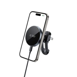Juodas automobilinis magnetinis telefono laikiklis su 15W belaidžiu krovimu "Tech-Protect MM15W-V5 Stable Vent" - Image 10