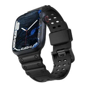 Apyrankė Triple Protection skirta Apple Watch 42 / 44 / 45 / 49 mm band bracelet - juodos spalvos - Image 1