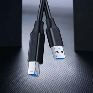 Ugreen US210 10372 Printer Kabelis USB-A 3.0 / USB-B 5Gbps 2m - juodos spalvos - Image 2