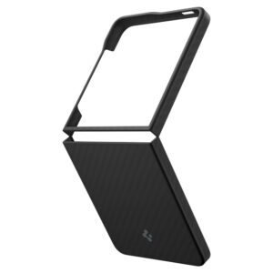 Juodas (Aramid) dėklas Samsung Galaxy Z Flip 7 telefonui "Spigen Airskin" - Image 15