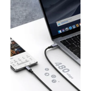 Ugreen US316 USB-C / USB-C Kabelis 480Mb/s 5A 0.5m - pilkos spalvos - Image 6