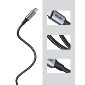 Ugreen US316 USB-C / USB-C Kabelis 480Mb/s 5A 0.5m - pilkos spalvos - Image 4