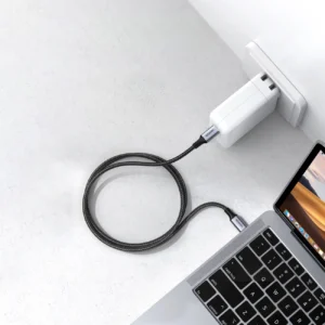 Ugreen US316 USB-C / USB-C Kabelis 480Mb/s 5A 0.5m - pilkos spalvos - Image 5