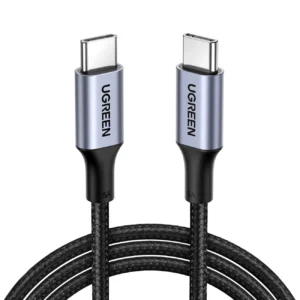 Ugreen US316 USB-C / USB-C Kabelis 480Mb/s 5A 0.5m - pilkos spalvos - Image 3