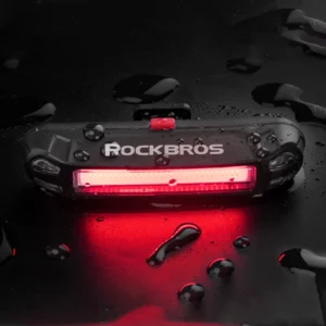 Rockbros A54BK Rear Bike Light + Micro USB - USB-A Cable - juodos spalvos - Image 5