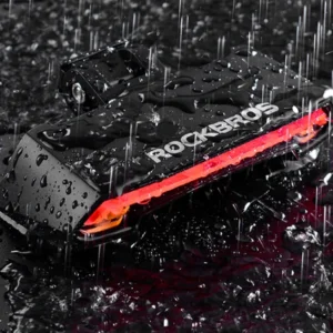 Rockbros LKWD-R1 Rear Bike Light with Laser and Remote Control + Micro USB - USB-A Cable - juodos spalvos - Image 7