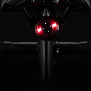 Rockbros Q1 Rear Bike Light 7 Color LED + USB-C - USB-A Cable - juodos spalvos - Image 4