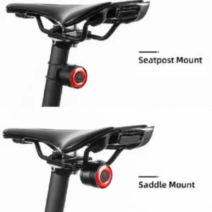 Rockbros Q3 Rear Bike Light with Smart Stop System - juodos spalvos - Image 3