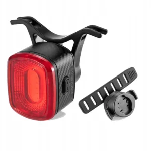 Rockbros Q2S LED Rear Bike Light with Smart Stop System + USB-C - USB-A Kabelis - juodos spalvos
