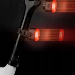 Rockbros Q2S LED Rear Bike Light with Smart Stop System + USB-C - USB-A Kabelis - juodos spalvos - Image 4