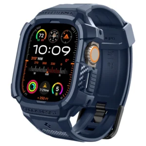 Spigen Rugged Armor Pro dėklas skirtas Apple Watch Ultra 1 / 2 (49mm) - mėlynos spalvos - Image 1