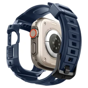 Spigen Rugged Armor Pro dėklas skirtas Apple Watch Ultra 1 / 2 (49mm) - mėlynos spalvos - Image 3