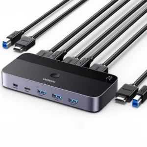 Ugreen CM664 HDMI switch 2in1 KVM switch - juodos spalvos - Image 1