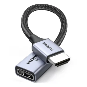 Ugreen HD165 HDMI (Male) / HDMI (Female) 8K Kabelis 0.15m - pilkos spalvos - Image 1