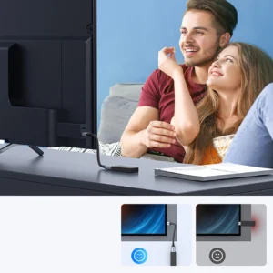 Ugreen HD165 HDMI (Male) / HDMI (Female) 8K Kabelis 0.15m - pilkos spalvos - Image 2