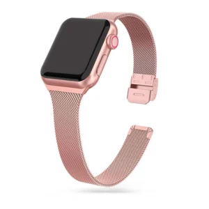 Tech-Protect Thin Milanese apyrankė skirta Apple Watch 4 / 5 / 6 / 7 / 8 / 9 / SE (38/40/41 mm) - rožinės spalvos - Image 1
