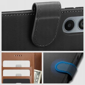 Tech-Protect Wallet dėklas skirtas Motorola Moto G13 / G23 / G53 5G - juodos spalvos - Image 4