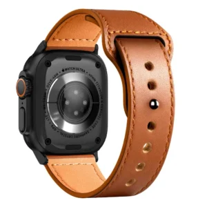 Tech-Protect Naturalfit apyrankė skirta Apple Watch 4 / 5 / 6 / 7 / 8 / 9 / SE (38 / 40 / 41 mm) - rudos spalvos - Image 5