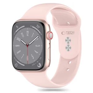 Tech-Protect Silicone apyrankė skirta Apple Watch 4 / 5 / 6 / 7 / 8 / 9 / SE / Ultra 1 / 2 (42 / 44 / 45 / 49 mm) - rožinės spalvos - Image 1