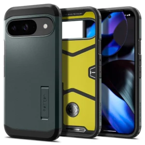 Spigen Tough Armor dėklas skirtas Google Pixel 9 / 9 Pro - žalios spalvos - Image 1