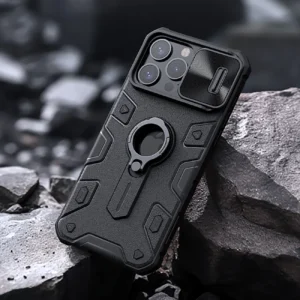 Nillkin CamShield Armor dėklas skirtas iPhone 15 Pro Max - juodos spalvos - Image 6