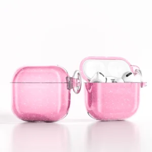 Glitter dėklas AirPods 4 - rožinės spalvos