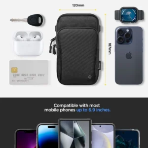Spigen KD400 Universal Cross Bag Klasden Shoulder Bag - juodos spalvos - Image 7