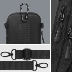 Spigen KD400 Universal Cross Bag Klasden Shoulder Bag - juodos spalvos - Image 8