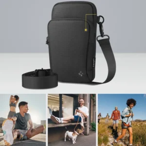 Spigen KD400 Universal Cross Bag Klasden Shoulder Bag - juodos spalvos - Image 4