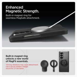 Juodas dėklas Samsung Galaxy Z Fold 7 telefonui "Spigen Tough Armor Pro MAG Magsafe" - Image 11