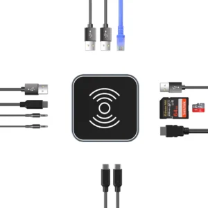 Hub USB-C 12 in 1 Wozinsky WHBC09Y8S multifunctional, with wireless charging function, aluminum, with 15 cm cable - gray - Image 6