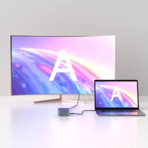 Hub USB-C 12 in 1 Wozinsky WHBC09Y8S multifunctional, with wireless charging function, aluminum, with 15 cm cable - gray - Image 9