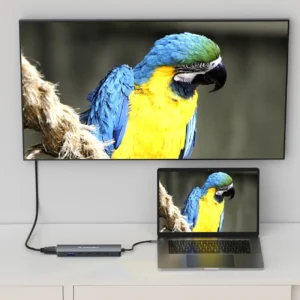 USB-C 6 in 1 Hub Wozinsky WHBC10Y4S Multifunctional, Aluminum, with 25 cm Cable - Gray - Image 4