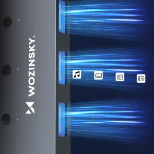 USB-A Hub Wozinsky WHS080YSS 4 x USB-A 3.0 with individual switches, aluminum, with 30 cm cable - gray - Image 5