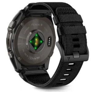 Tech-Protect Nylon apyrankė skirta Garmin Fenix 5 / 6 / 6 PRO / 7 / 8 (47 mm) / E - juodos spalvos - Image 1