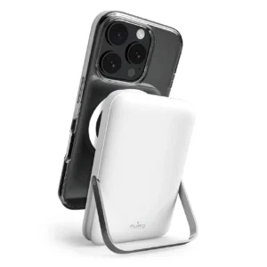 Puro 10000mAh MagSafe Wireless Power Bank su Aluminum Stand - baltos spalvos - Image 1