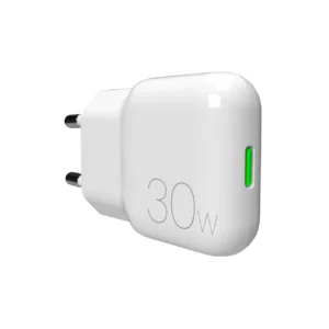 GaN Puro SLIMPRO 30W USB-C laidinis įkroviklis - baltos spalvos