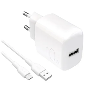 Puro PROLITE 10W USB-A wall charger + USB-A - USB-C kabelis 1.2m - baltos spalvos