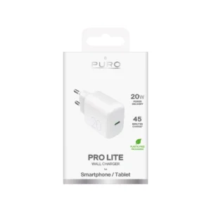 Puro PROLITE 20W USB-C laidinis įkroviklis - baltos spalvos - Image 2
