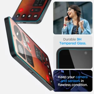 Spigen Glas.tR EZ Fit apsauginis tiklas skirtas Nothing Phone 3A / 3A Pro - skaidrus - Image 3