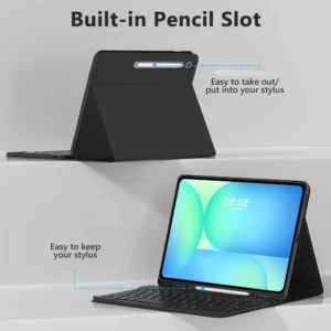 Tech-Protect SC Pen + Keyboard dėklas skirtas Samsung Galaxy Tab S10 FE+ 13.1 X620 / X626B - juodos spalvos - Image 6