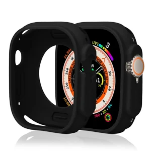Silicone Watch dėklas skirtas Apple Watch 49mm (Ultra 1/2) - juodos spalvos - Image 2