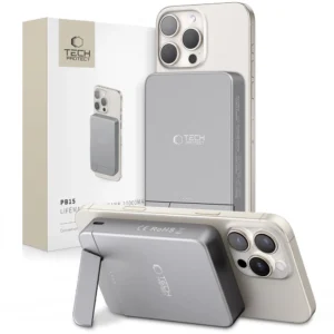 Powerbank Tech-Protect PB14 LifeMag MagSafe 10000 mAh - pilkos spalvos