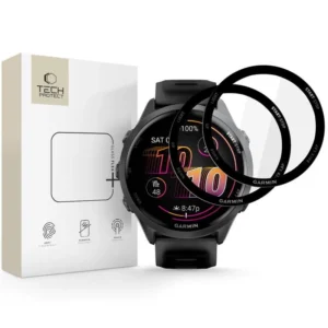 Tech-Protect Glass Flex+ 2-pack hibridinis stiklas skirtas Garmin Forerunner 970 / 570 47 mm - juodos spalvos