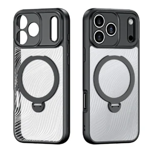 Dux Ducis Aimo Mag dėklas su Magnetic Ring and Stand skirtas Apple iPhone 17 Pro – juodos spalvos - Image 2